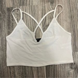 Ambiance Cropped White Tank